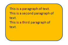 Shape with text - inset